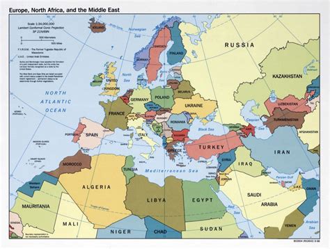 Europe and The Middle East Map